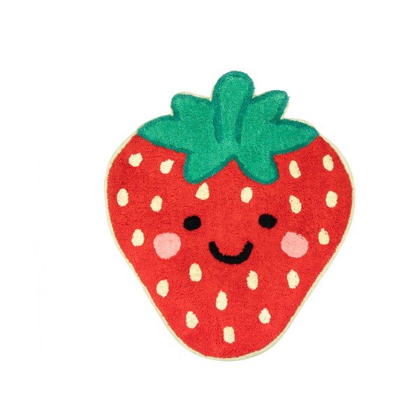 Czerwony bawełniany dywan dziecięcy 60x52 cm Strawberry – Sass & Belle