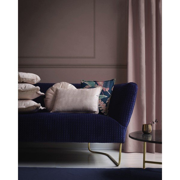 Niebiesko-różowa aksamitna poduszka Velvet Atelier Susan, 45x45 cm-image-1