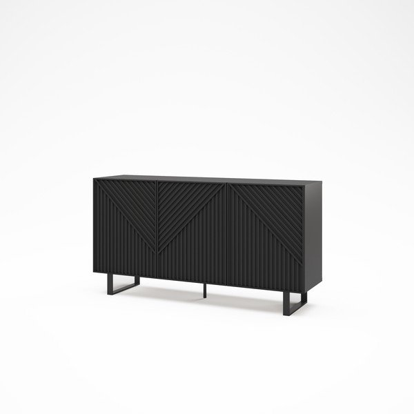 Czarna komoda 151x80x35 cm Peta – Marckeric-image-3