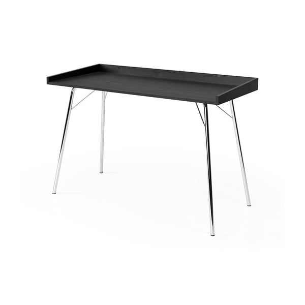 Czarne biurko Woodman Rayburn, 115x52 cm