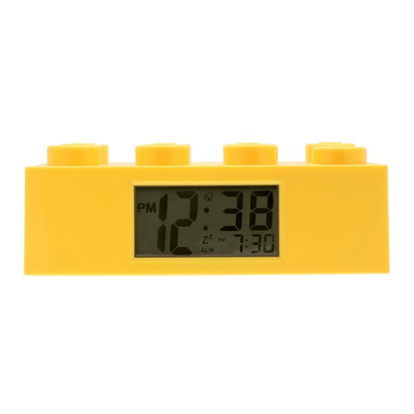 Żółty zegar z budzikiem LEGO® Brick