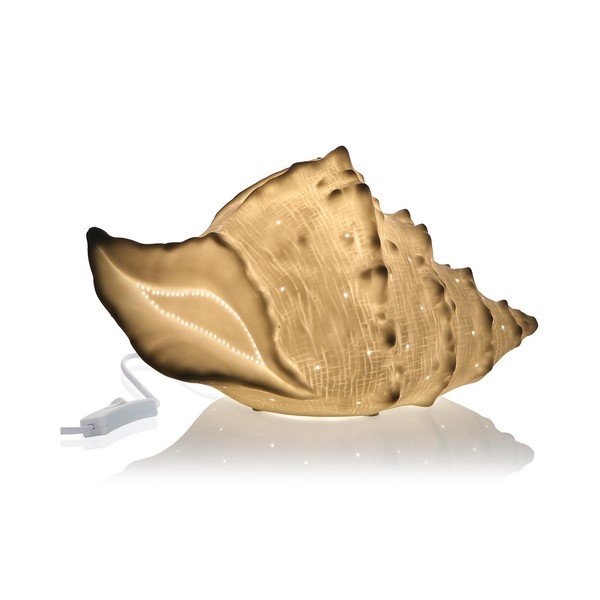 Porcelanowa lampa stołowa w kształcie muszli Versa-image-1