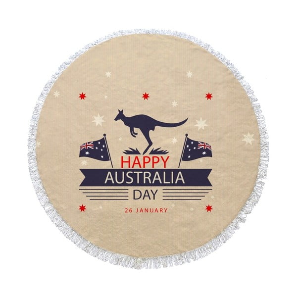Okrągły ręcznik kąpielowy Homemania Australia Kangaroo Happy, Ø 150 cm