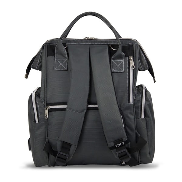 Antracytowy plecak dla mam z USB My Valice HAPPY MOM Baby Care Backpack-image-2