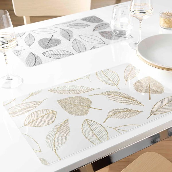 Plastikowa mata stołowa 30x45 cm Feuillette – douceur d'intérieur-image-2