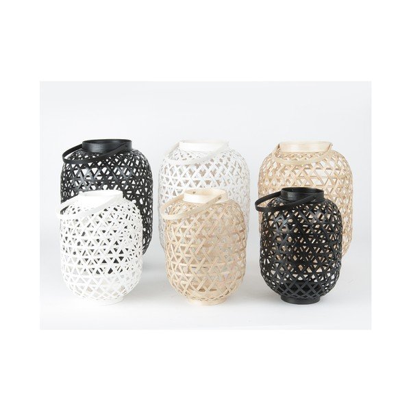 Czarny lampion Present Time Lattice, wysokość 27 cm-image-2