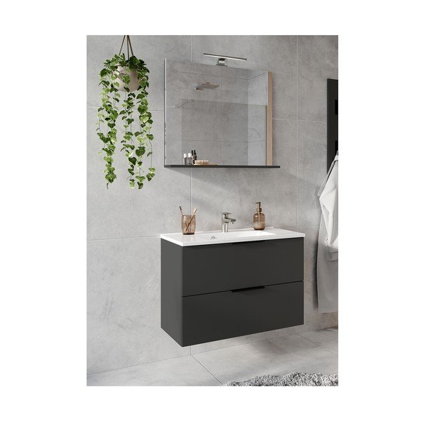 Antracytowy zestaw łazienkowy Crandon – Germania-image-2