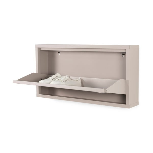 Szarobrązowa metalowa uchylna szafka na buty 75x37,5x12,5 cm Billy – Spinder Design-image-2