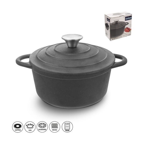 Garnek żeliwny z pokrywką 2,7 l Litina – Orion-image-3