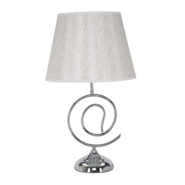 Biało-srebrna lampa stołowa Mauro Ferretti Lampada Da Tavolo, 30x51,5 cm
