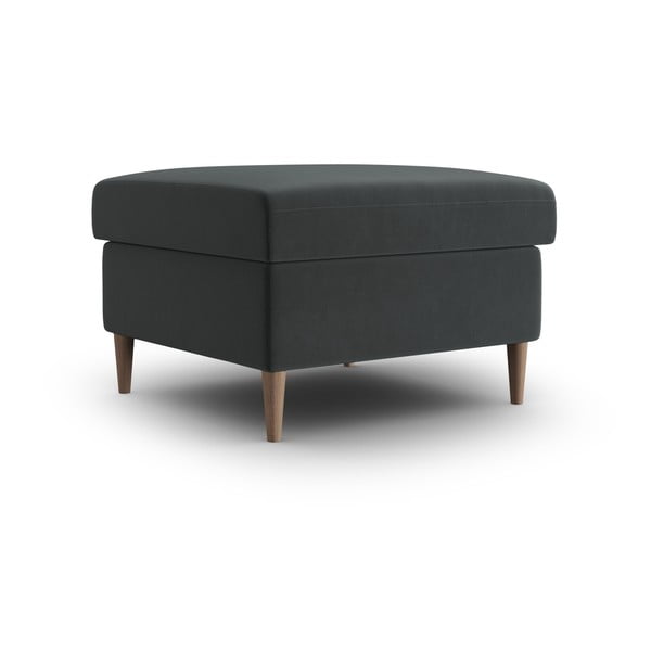 Ciemnoszary aksamitny podnóżek Kyoto – Cosmopolitan Design-image-1