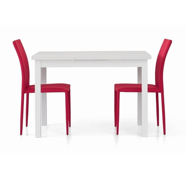 Biały drewniany stół rozkładany Castagnetti Wyatt, 110 cm
