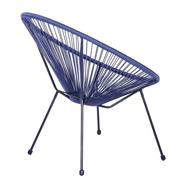 Niebieski metalowy/plastikowy fotel ogrodowy Avocado Comfort – Bonami Selection-image-3