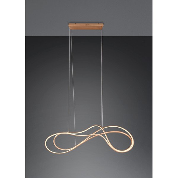 Lampa wisząca LED w kolorze złota z metalowym kloszem Nala – Trio Select-image-3