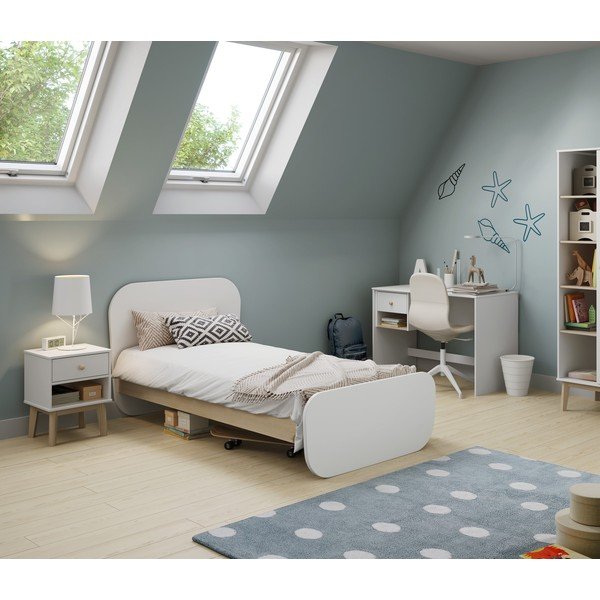 Biała dziecięca szafka nocna Esteban – Marckeric-image-1