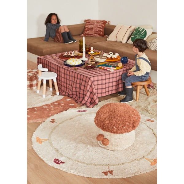 Ceglasty/kremowy dziecięcy worek do siedzenia Boletus – Lorena Canals-image-4