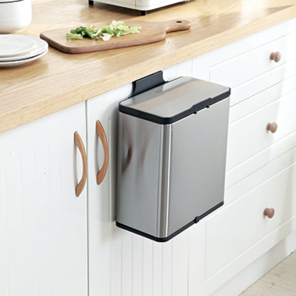 Pojemnik w kolorze srebra na odpadki organiczne 7 l – Addis-image-3