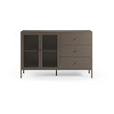 Szara metalowa komoda 140x90x40 cm Fayna – Marckeric