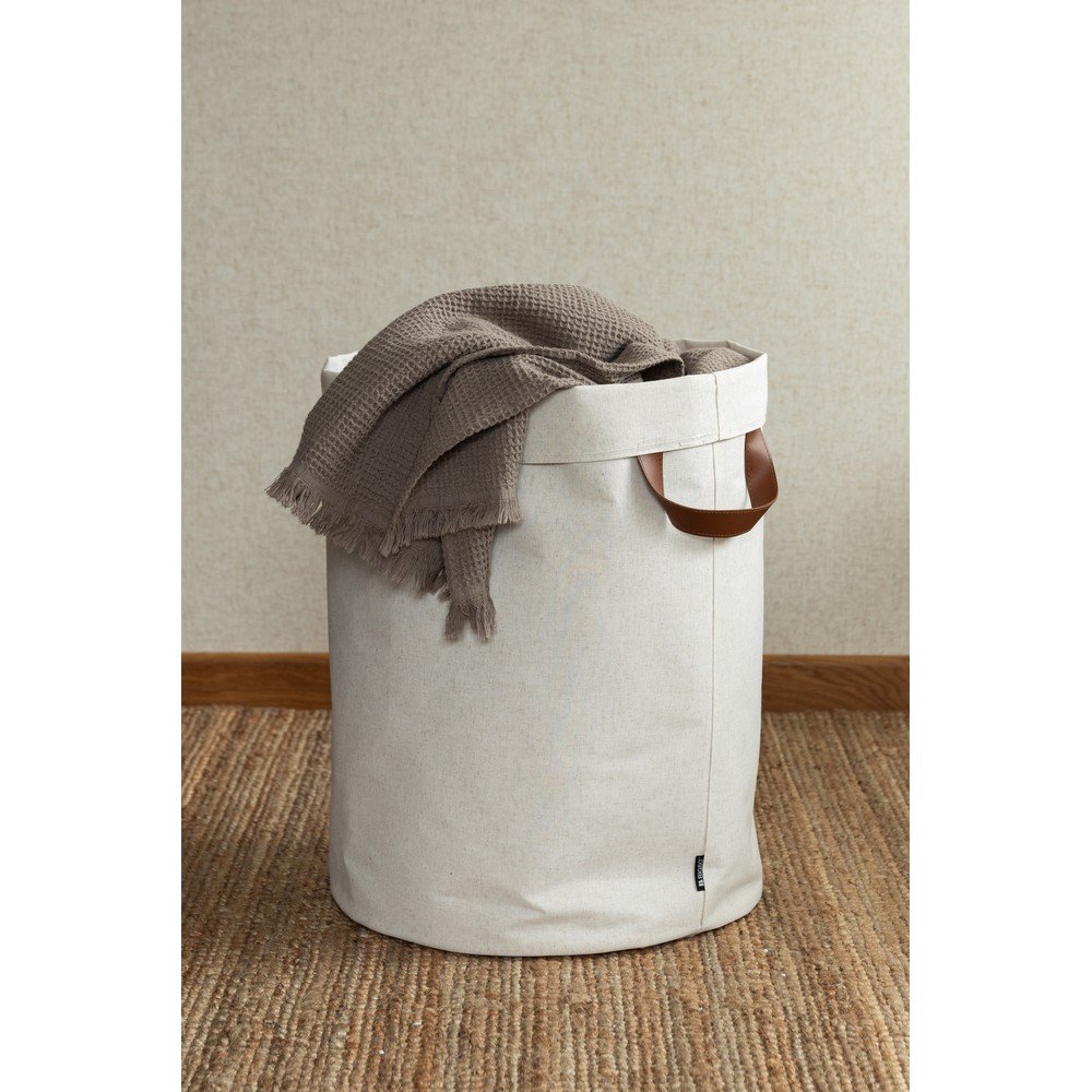 Beżowy tekstylny kosz na pranie 69 l Soft Storage – Bigso (zdjęcie 3)