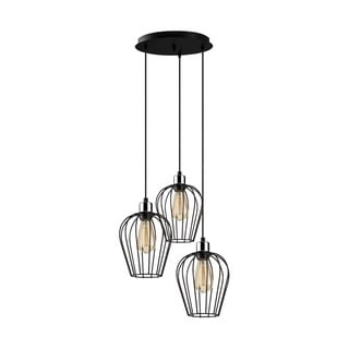Czarna lampa wisząca z 3 kloszami Opviq lights Tel
