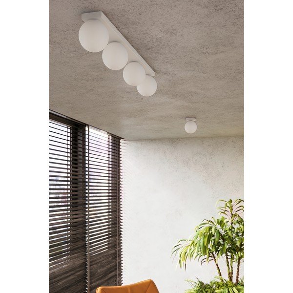 Biała lampa sufitowa ze szklanym kloszem ø 12 cm Umerta – Sollux-image-1