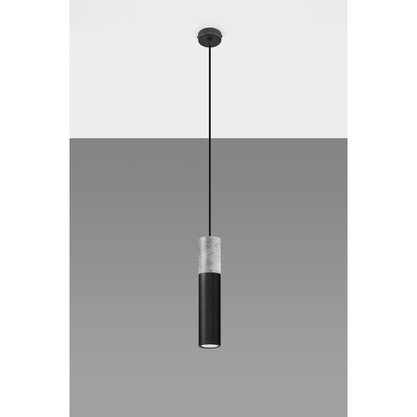 Czarno-szara lampa wisząca Sollux Edo-image-3