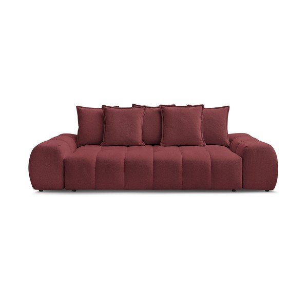 Bordowa sofa z tkaniny szenilowej 278 cm Everest – Bobochic Paris