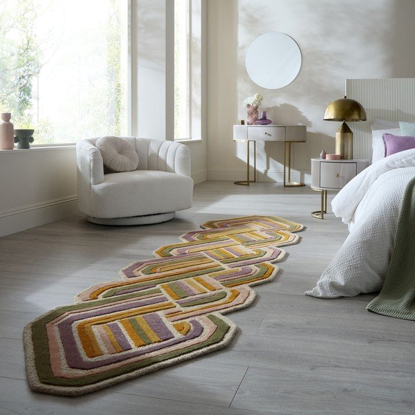 Wełniany chodnik tkany ręcznie 80x300 cm Lattice Shaped  – Flair Rugs-image-1