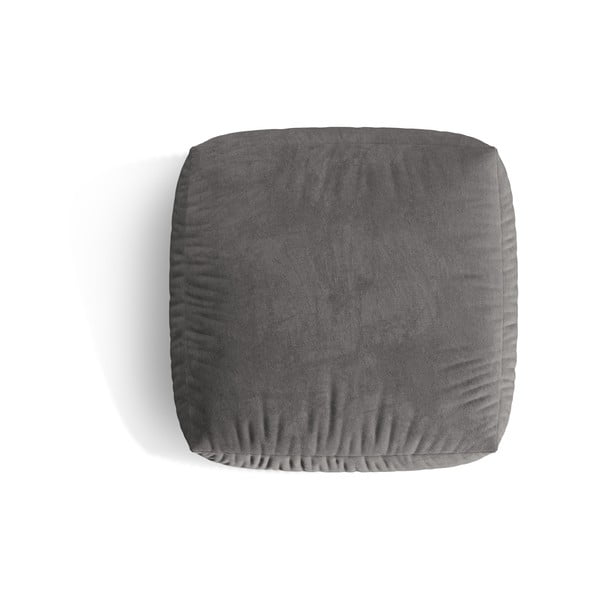 Szary aksamitny podnóżek modułowy Martina – Micadoni -image-2