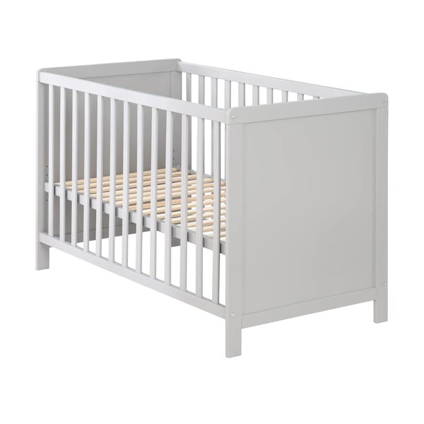 Jasnoszare łóżeczko 60x120 cm – Roba-image-2