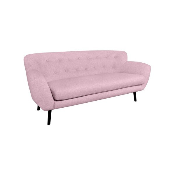 Różowa sofa trzyosobowa Kooko Home Rock-image-2