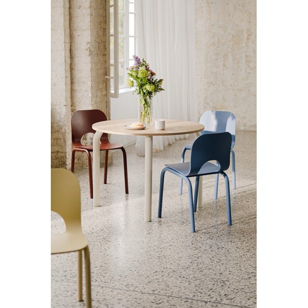 Okrągły stół z blatem w dekorze dębu ø 100 cm Meko – noo.ma-image-4