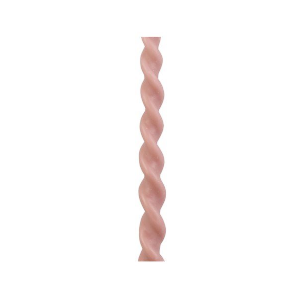 Zestaw 2 różowych świeczek z wosku pszczelego PT LIVING Spiral-image-1