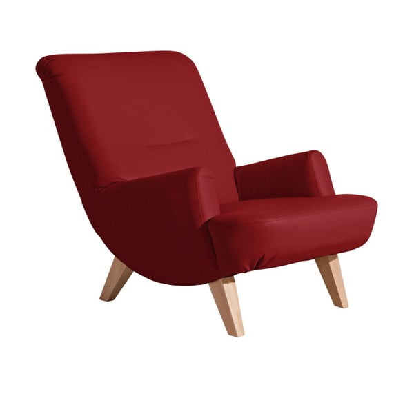 Czerwony fotel z imitacji skóry Max Winzer Brandford