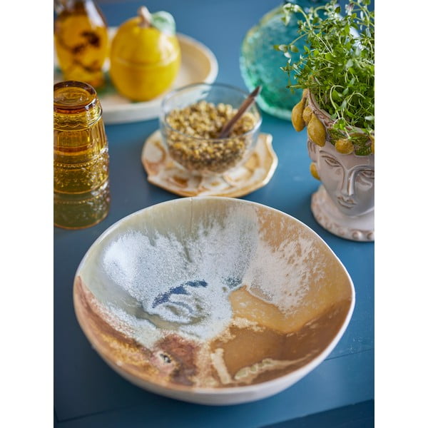 Kremowa kamionkowa miska 1,3 l Lacey – Bloomingville-image-1