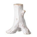 Biały kamionkowy świecznik Bloomingville Stump