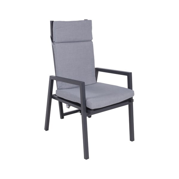 Szare metalowe krzesło ogrodowe Sintra – Garden Pleasure