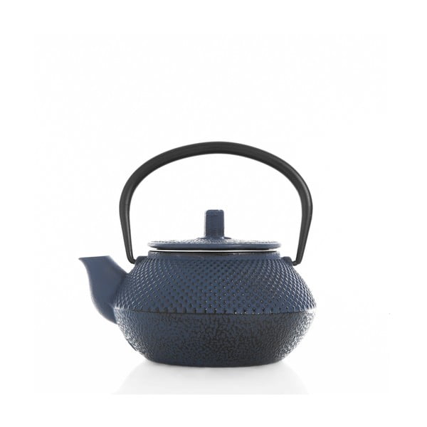 Niebieski żeliwny dzbanek do herbaty Bambum Linden, 300 ml