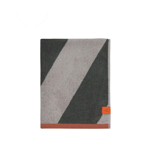 Ręcznik kąpielowy frotte z bawełny organicznej w kolorze khaki 70x133 cm Diagonal – Mette Ditmer Denmark