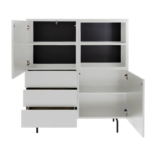 Biała wysoka komoda 120x133 cm Plain – Tenzo-image-2