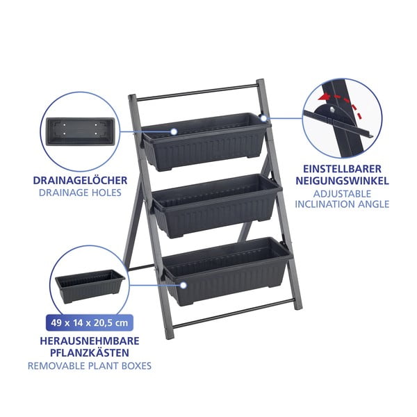 Metalowy kwietnik (wysokość 85 cm) Vertical – Maximex-image-3