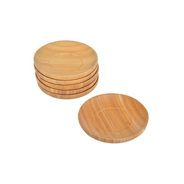 Zestaw 6 bambusowych spodków Bambum Silva-image-2