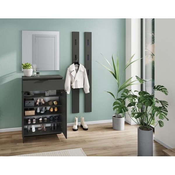 Antracytowa szafka na buty z szufladami Stanton – Germania-image-4