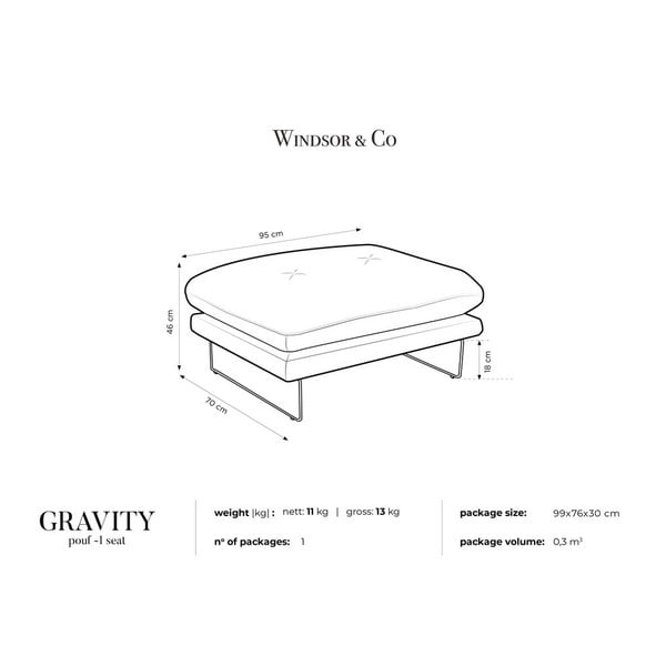 Ciemnoniebieski puf z aksamitnym obiciem Windsor & Co Sofas Gravity-image-4