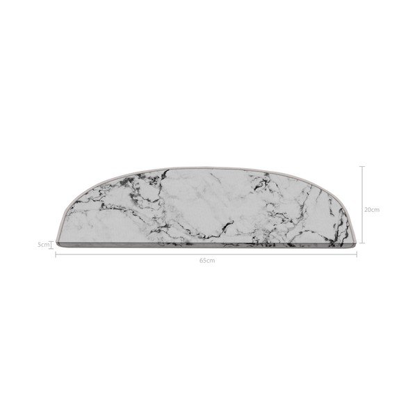 Białe dywaniki na schody zestaw 16 szt. 20x65 cm Marble Dream – Vitaus-image-2