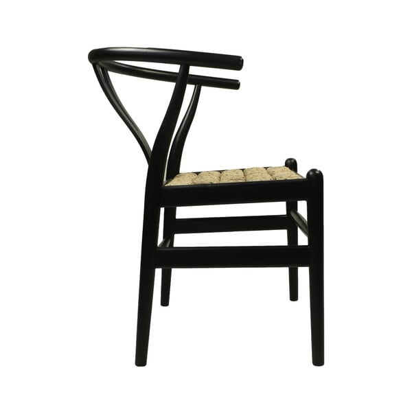 Czarne krzesło z drewna mahońowego Wishbone – HSM collection-image-4