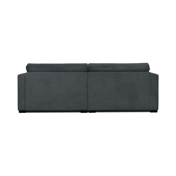 Szara sztruksowa sofa 236 cm Mobby – Scandic-image-3