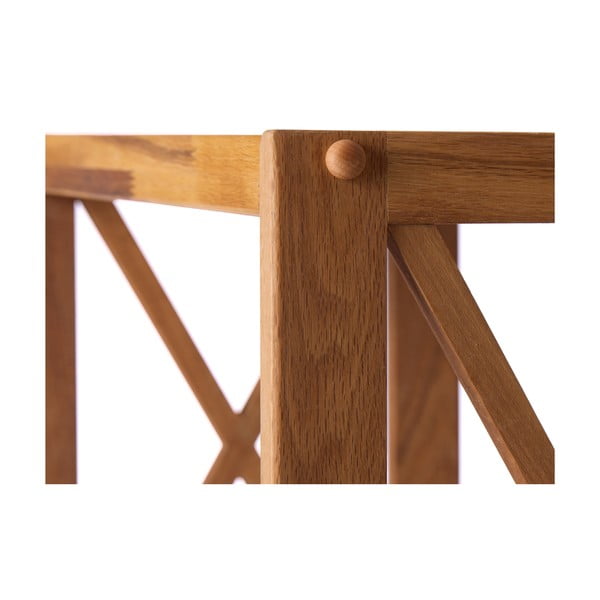 Regał z litego drewna dębowego w naturalnym kolorze 70x87 cm X-Shelf – Unique Furniture-image-4