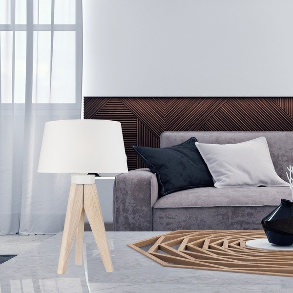 Biała lampa stołowa − LAMKUR-image-3