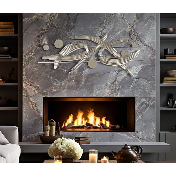 Metalowa dekoracja ścienna 121x52 cm Mondrian – Mauro Ferretti-image-1